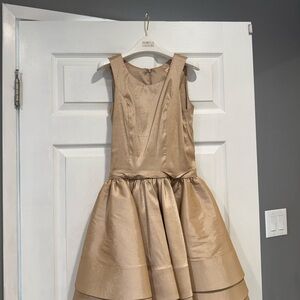 Chic Gold Sleeveless Mini Dress